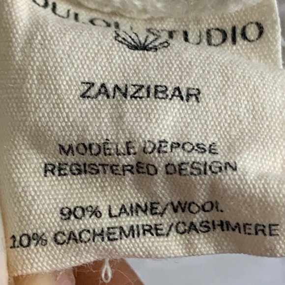 Loulou Studio Zanzibar Wool Cashmere Cardigan Cropped Ivory Sweater Size XS - Picture 7 of 7